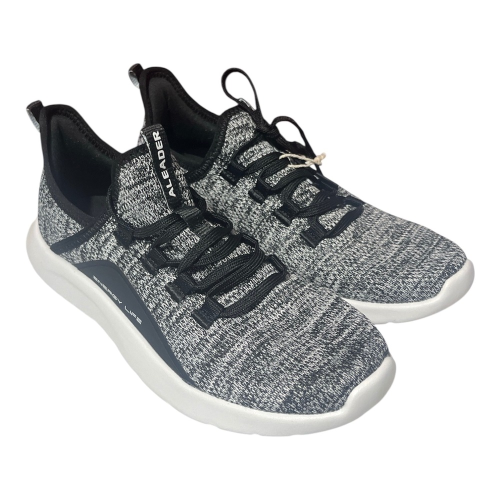 Aleader Energy Life Sneakers Womens 8 Black White NEW Lightweight Knit Trainers